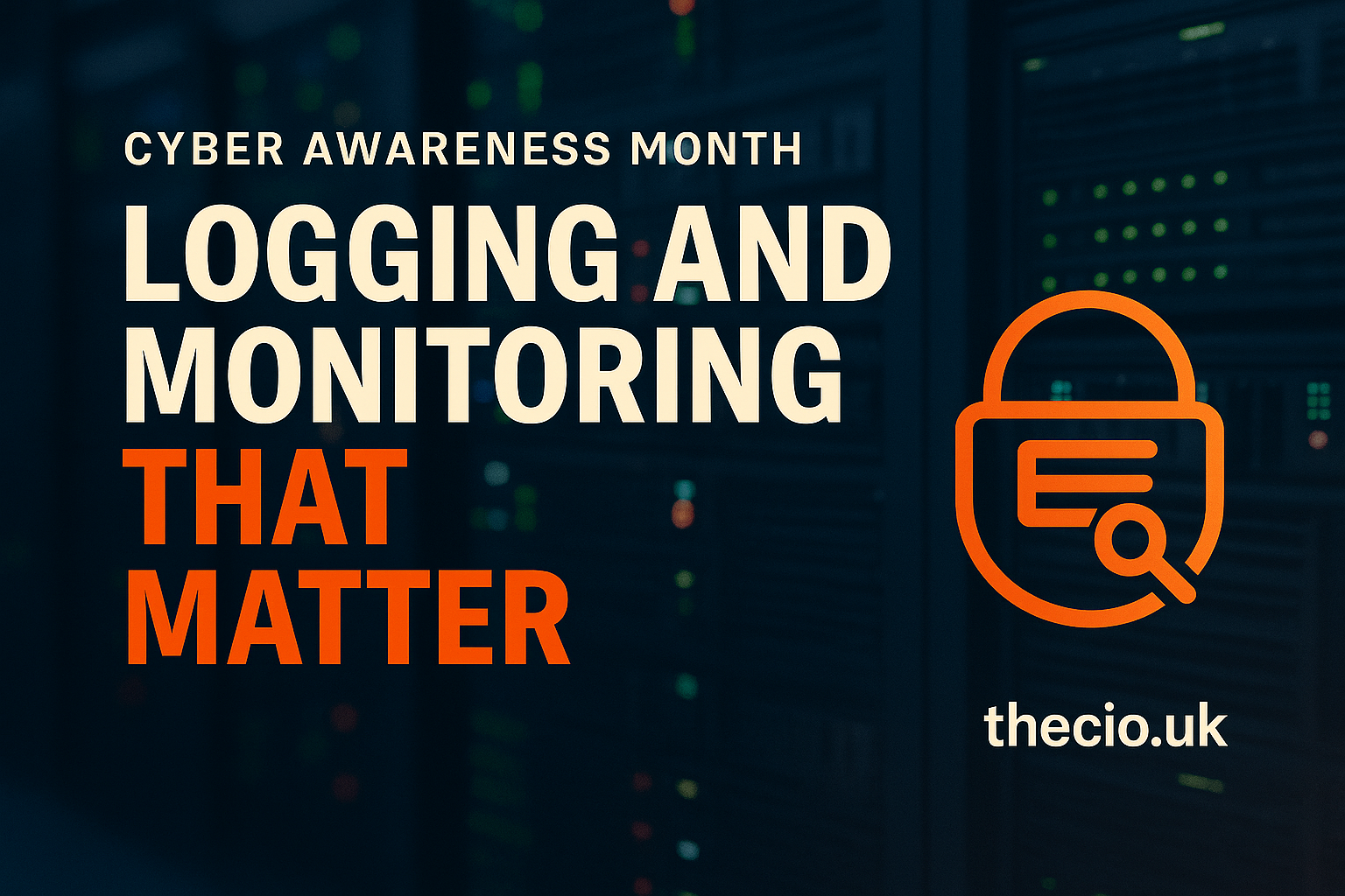 Cyber Awareness Month: logging and monitoring that matter
