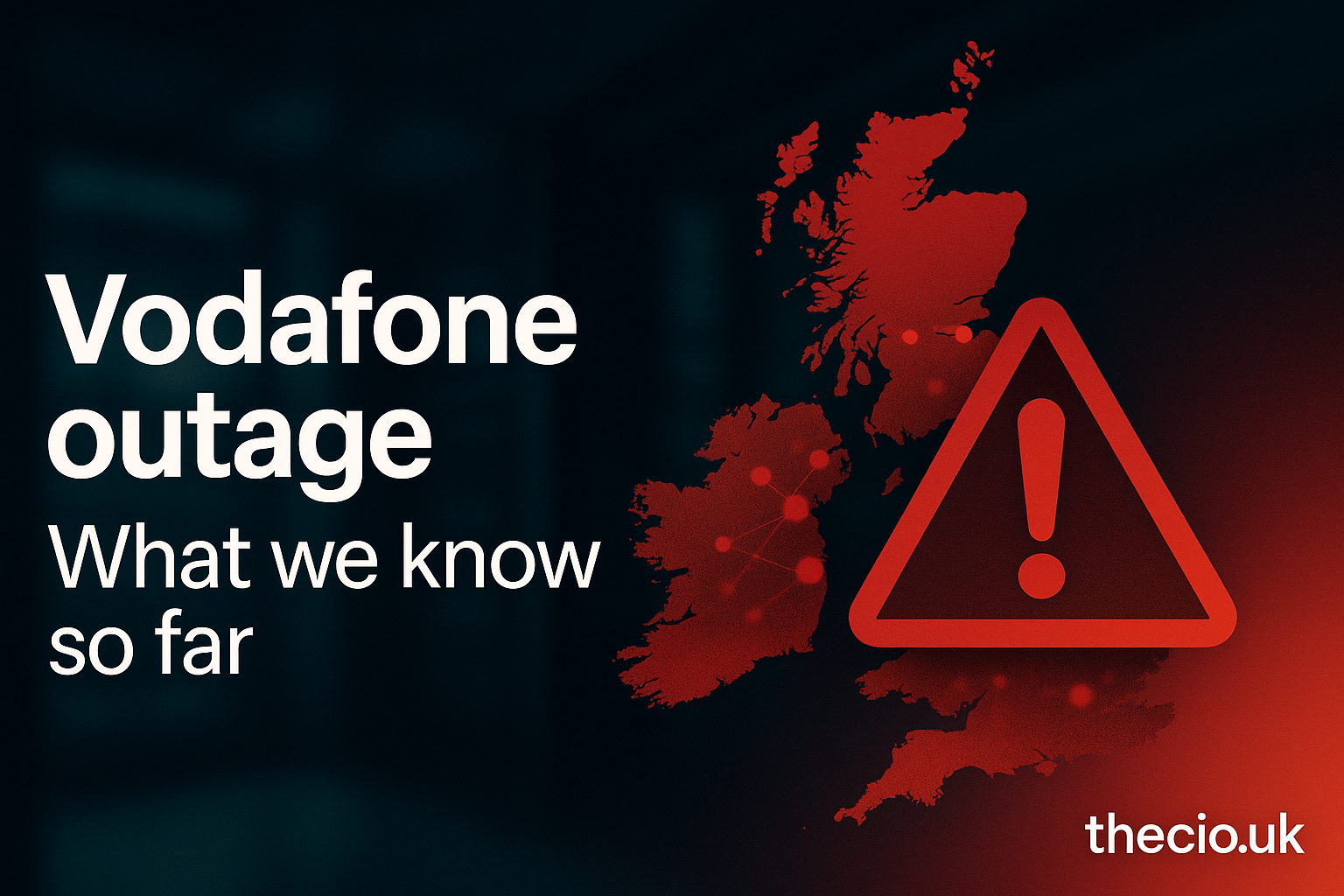 Vodafone outage network disruption illustration